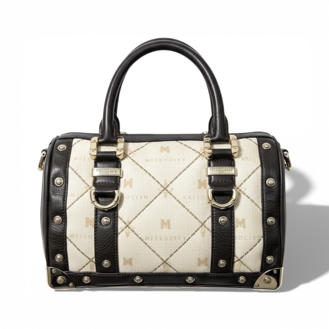 메트로시티 퀼팅 가죽 보스턴 토트백 가방 상품이미지2