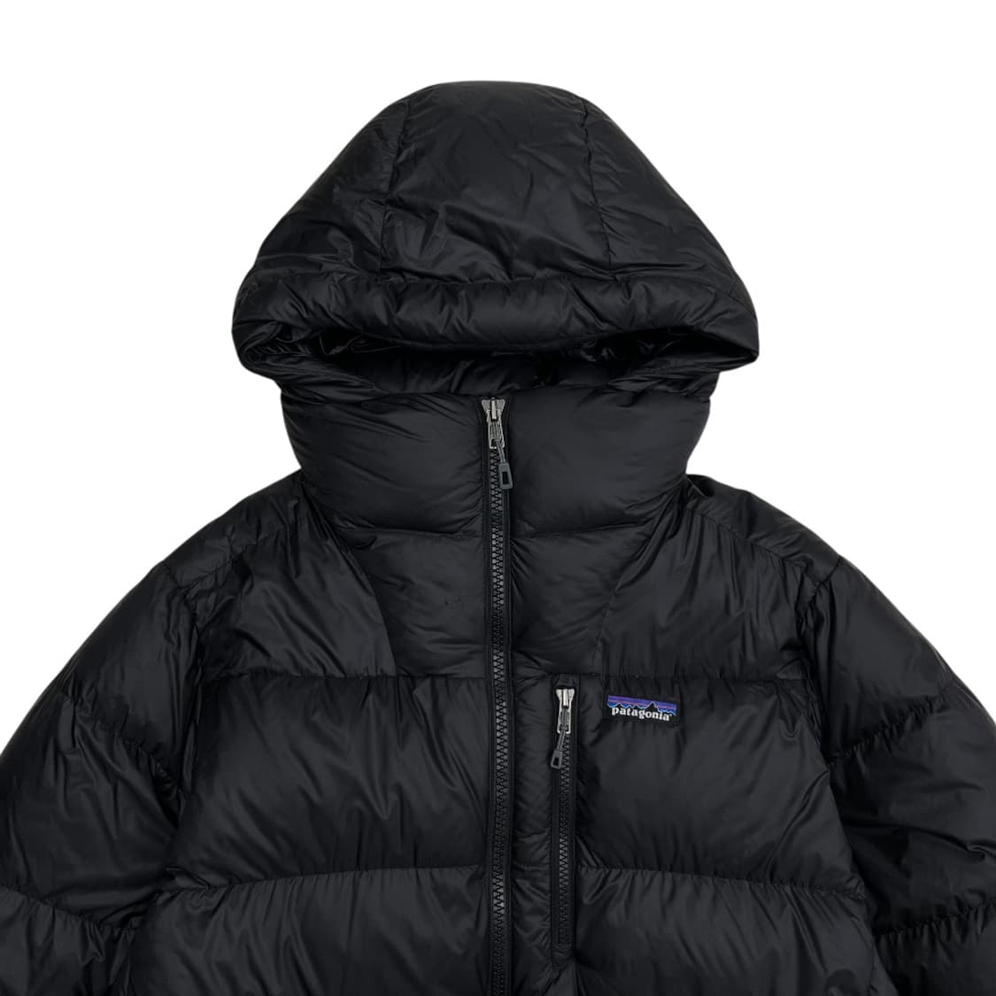 파타고니아 로고 블랙 후드패딩 M 상품이미지4
