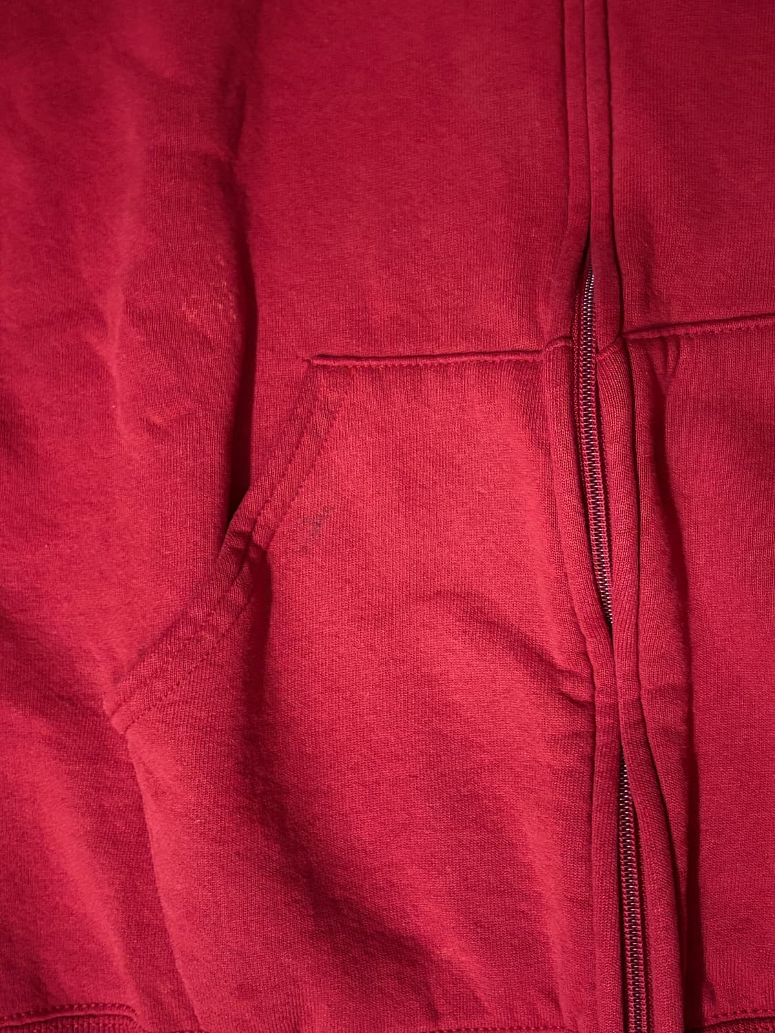 90s 미제 러셀 빈티지 후드집업 레드 상품이미지5