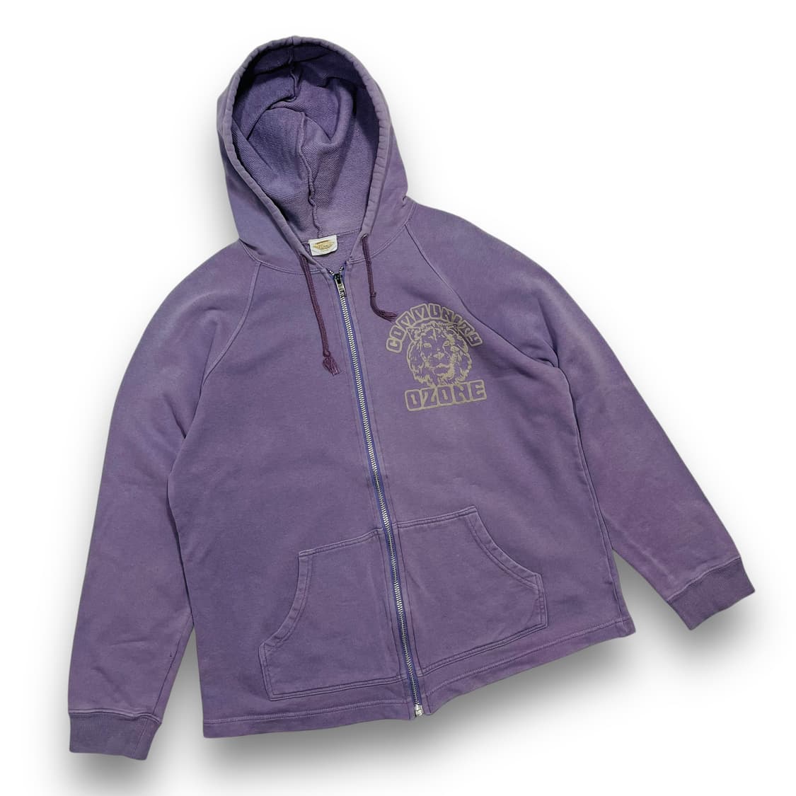오존 커뮤니티 라이언 로고 빈티지 퍼플 후디 집업 상품이미지2