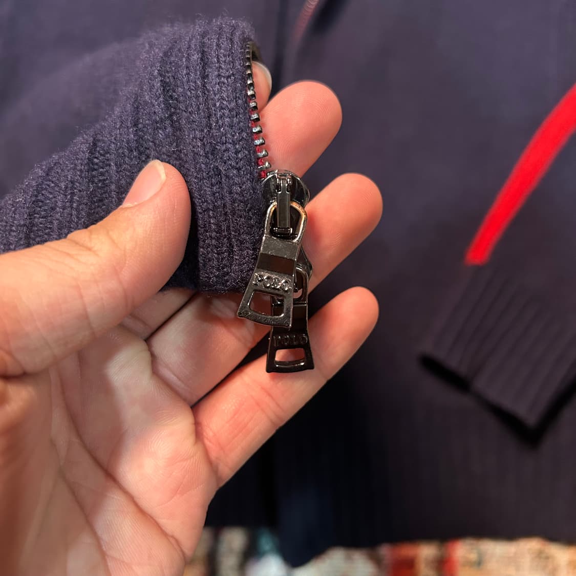 [M] 폴로 랄프로렌 유니온잭빅포니 램스울 니트 집업 상품이미지7