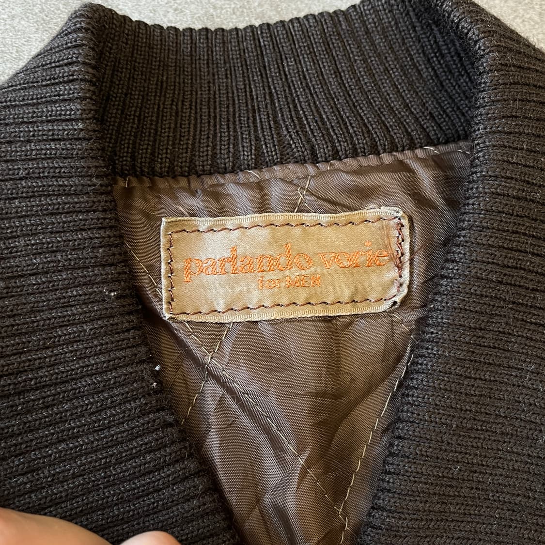 빈티지 브라운 스웨이드 레더 바시티 자켓 상품이미지9