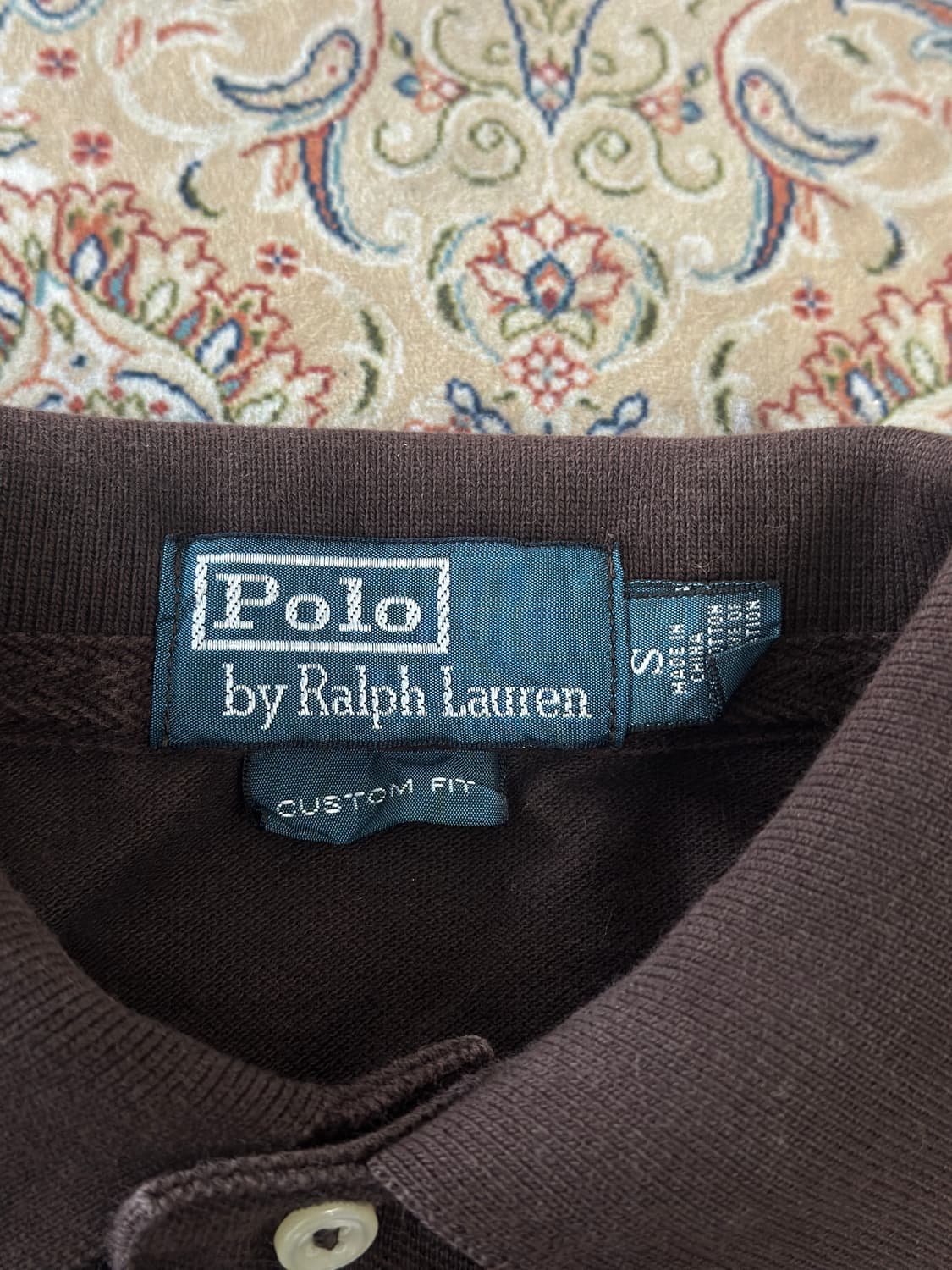 폴로 랄프로렌 브라운/화이트 더블 빅포니 카라티  상품이미지5