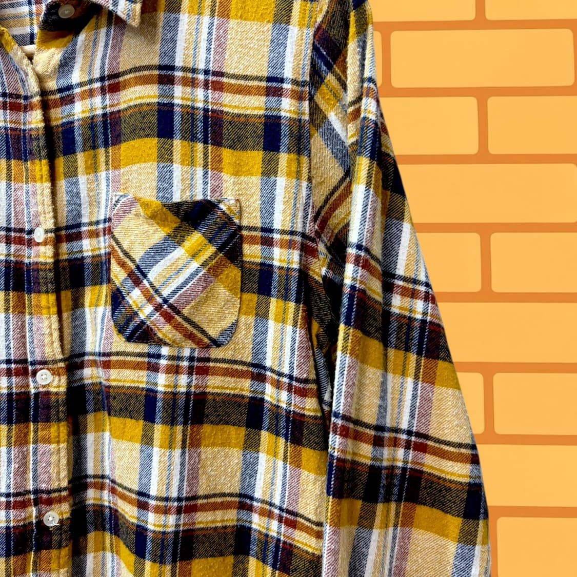 세븐데이즈이즈선데이 플란넬 체크 셔츠 (M) 상품이미지3