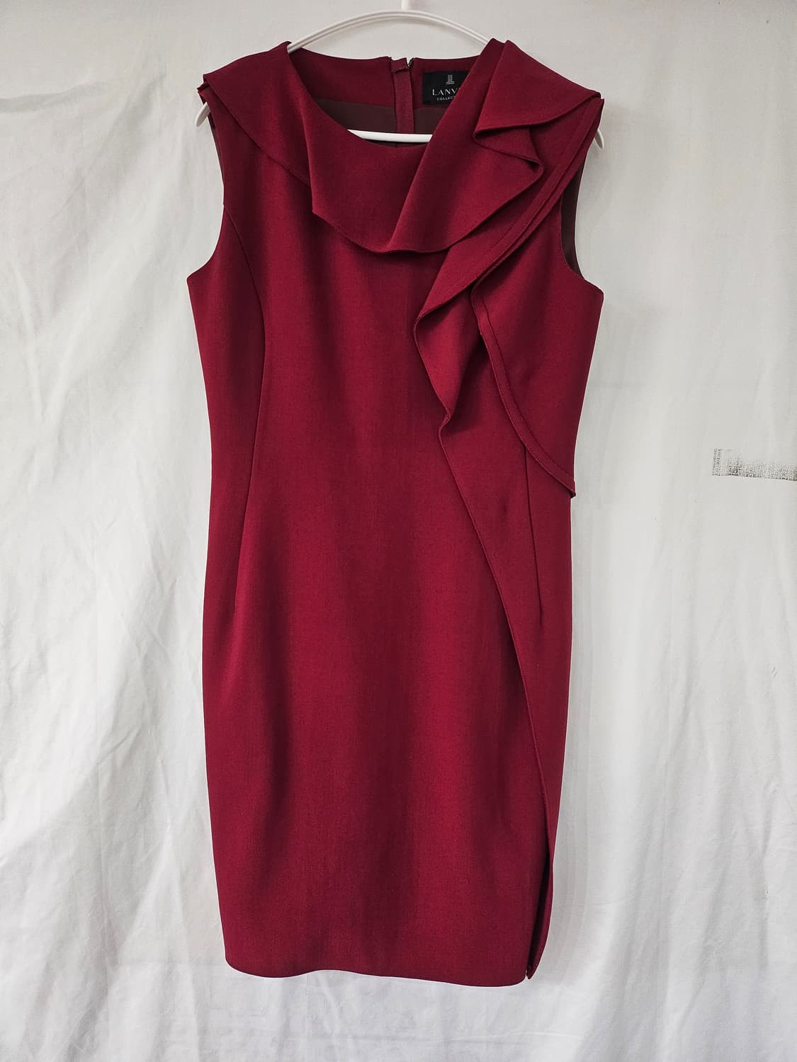 LANVIN 랑방 플리츠 와인색 원피스 상품이미지1