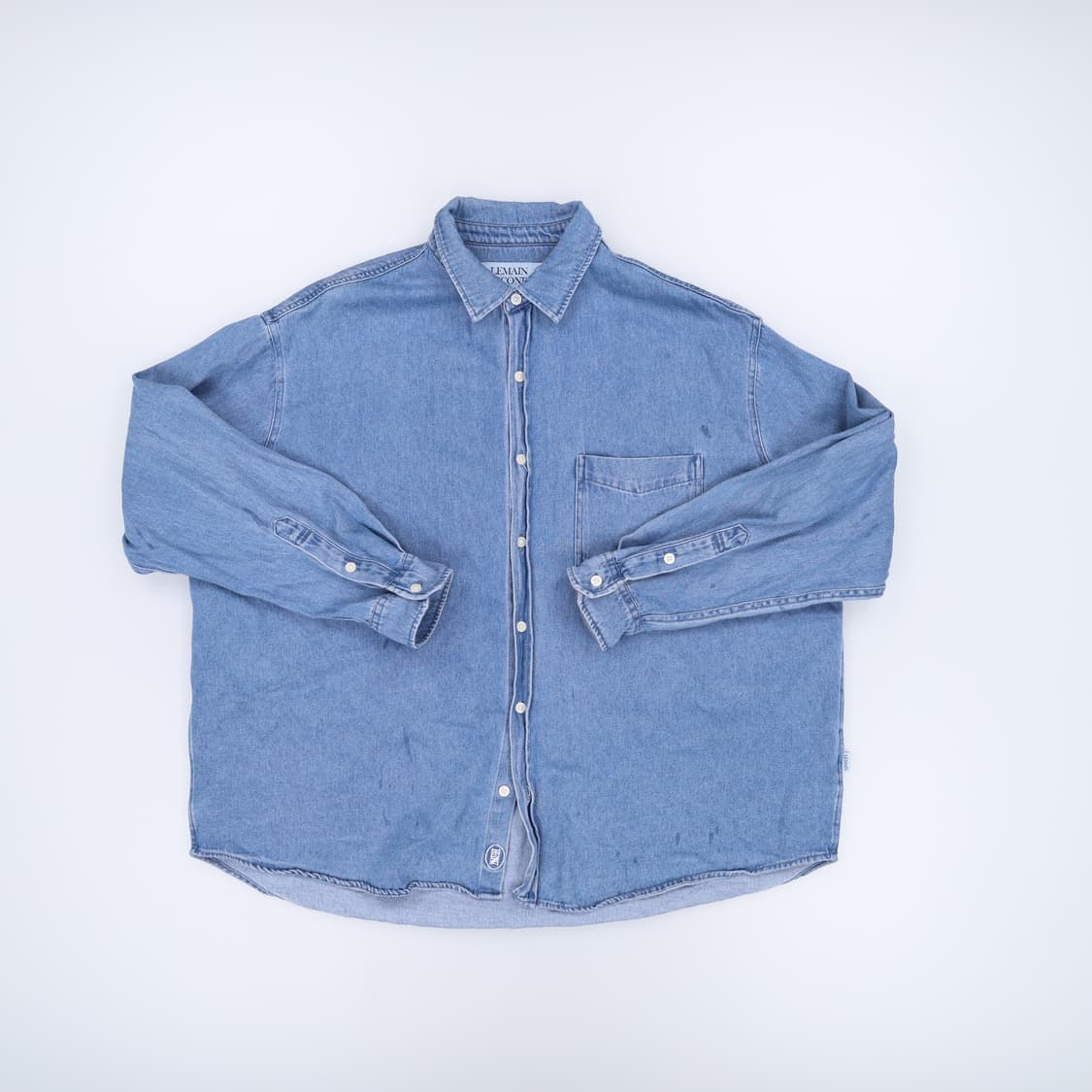 [M] 리메인세컨드 오버핏 데님셔츠 1223H1 상품이미지1