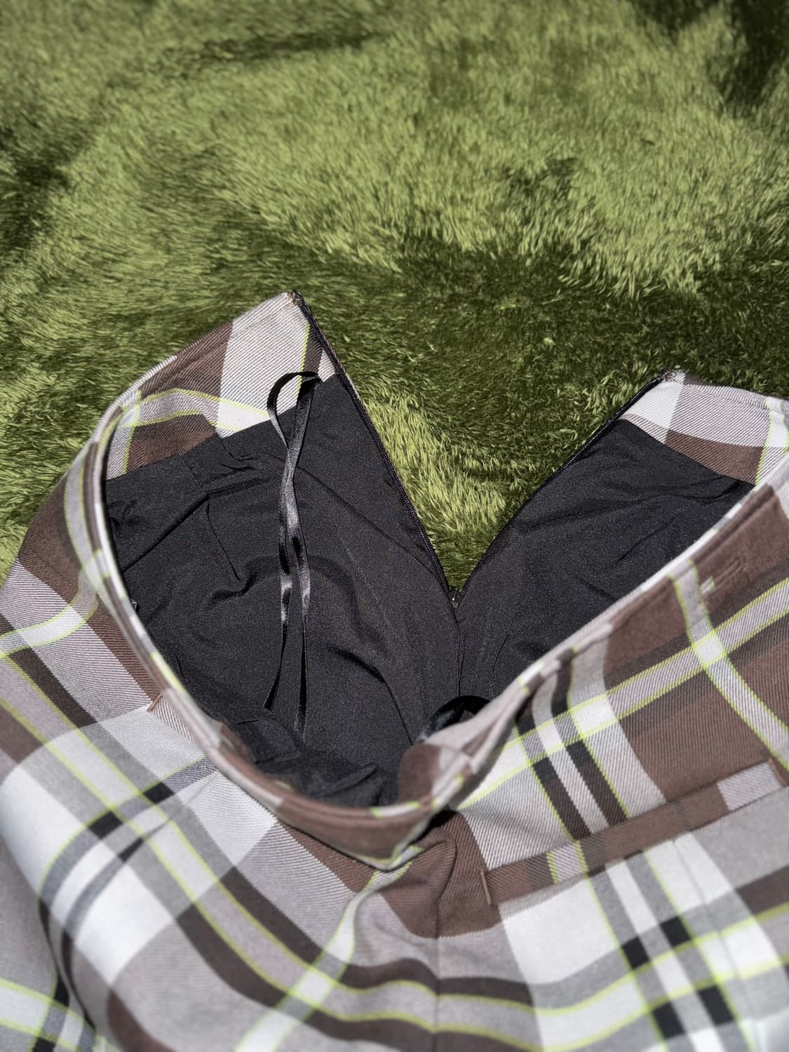 [M] 아디다스 X IVY PARK 플레이드 스커트 브라운 상품이미지6