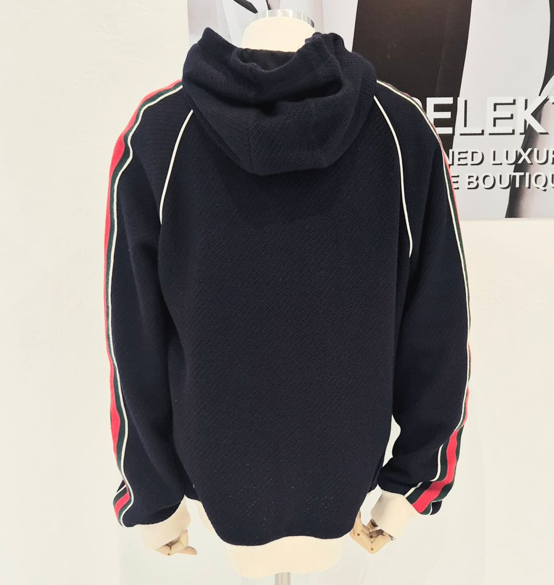 구찌 GG 웹 스트라이프 후드 집업 가디건 상품이미지4