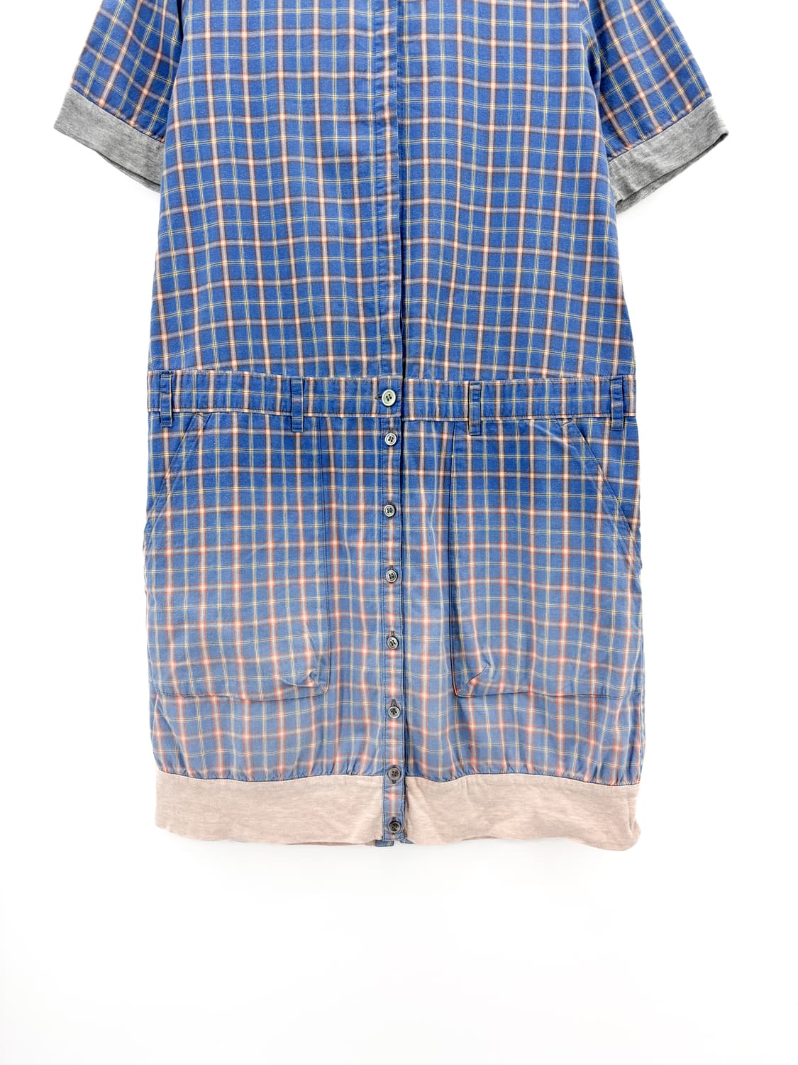 FRAPBOIS 체크 반팔 후드 원피스 자켓 상품이미지3