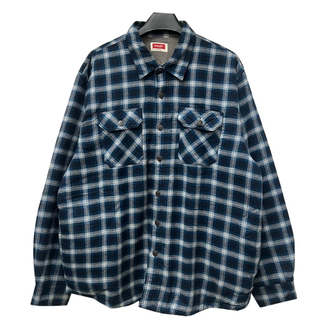 랭글러 블루 체크 웨스턴 플리스 셔츠 자켓 XL 상품이미지1