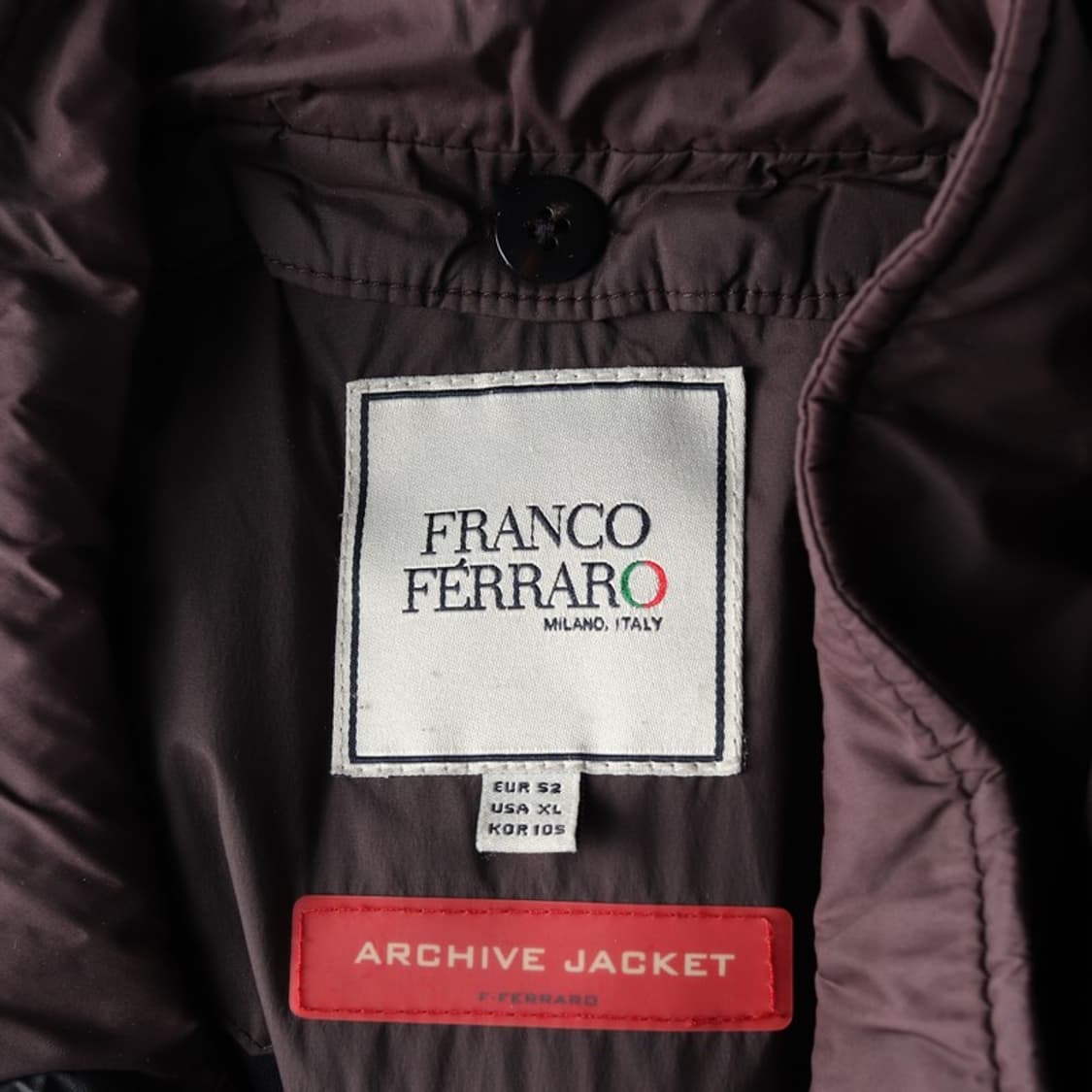 프랑코페라로 아카이브 경량 패딩 자켓 브라운 XL 상품이미지6