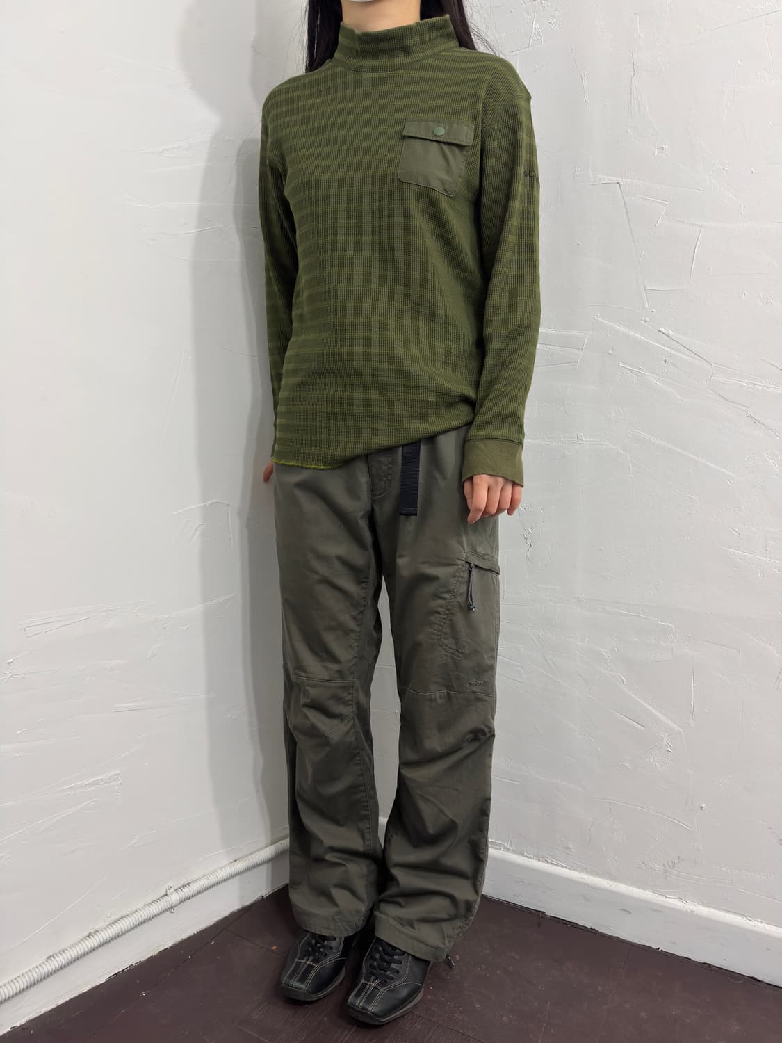 columbia green stripe top 상품이미지3