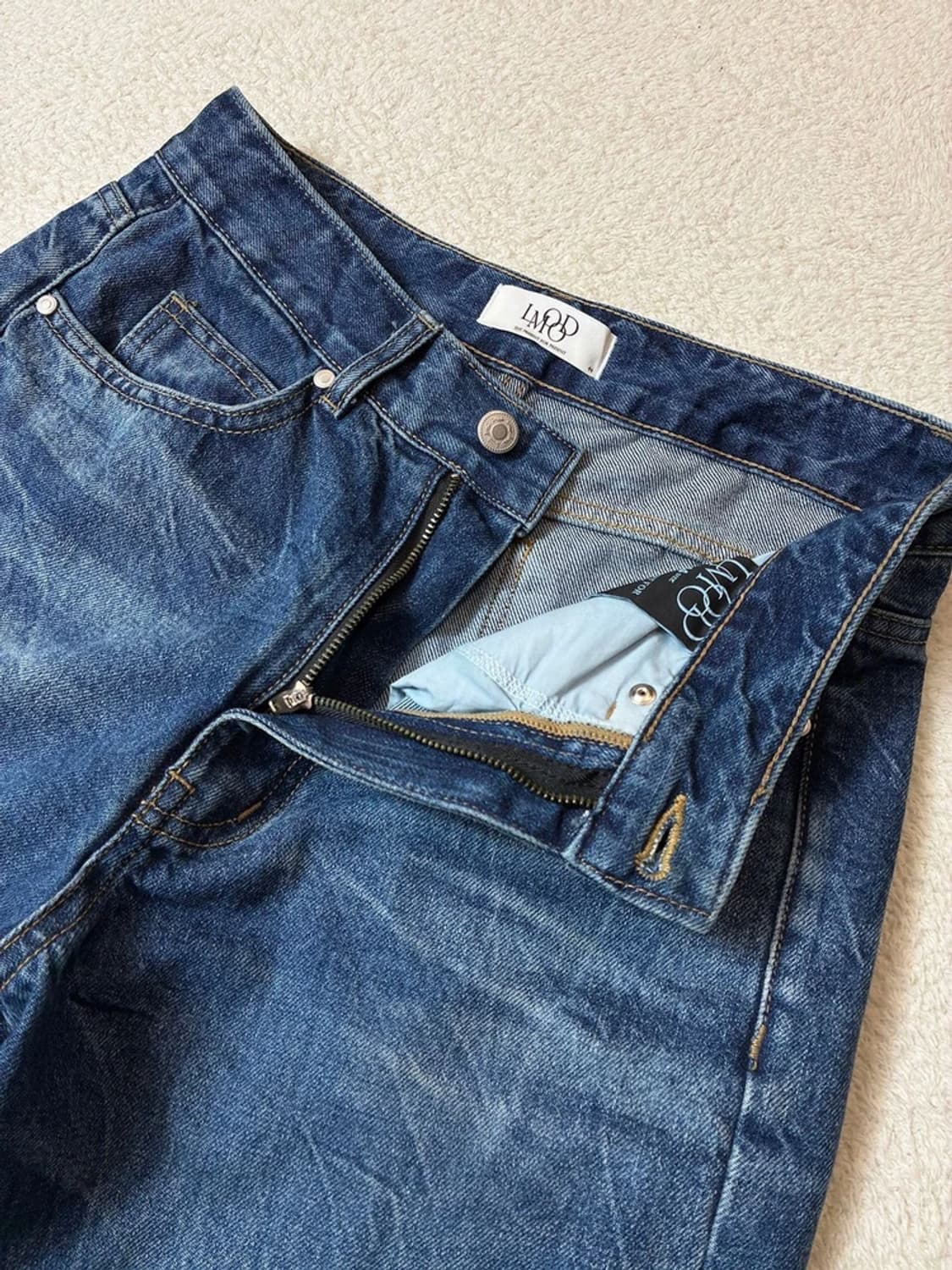 엘무드 LMOOD 워싱 와이드 데님 팬츠 PN6971 상품이미지3