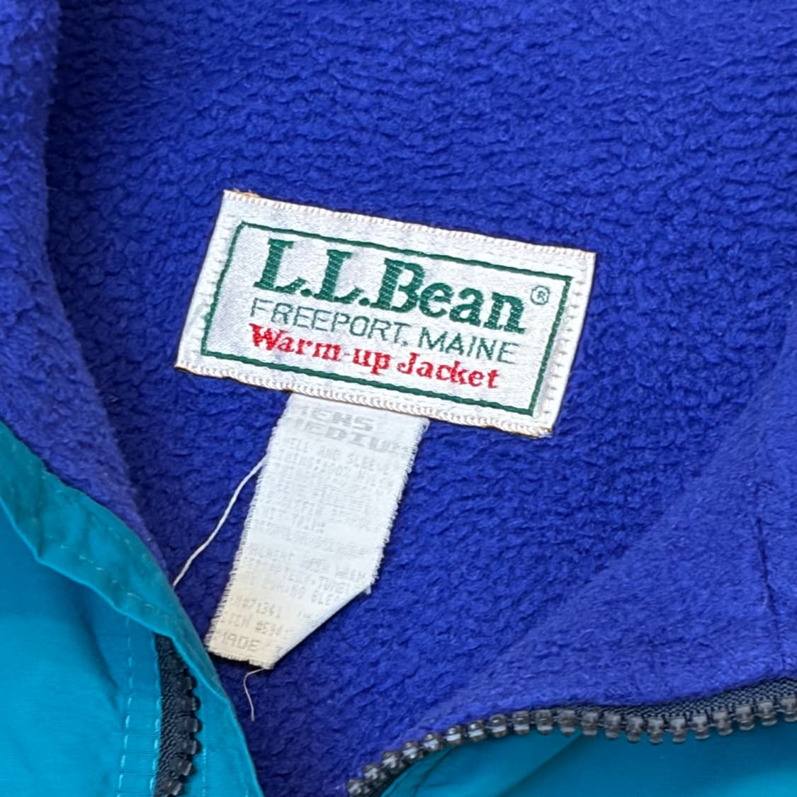 레어 80s Made in USA 엘엘빈 안감 플리스 바람막이 자켓 상품이미지8