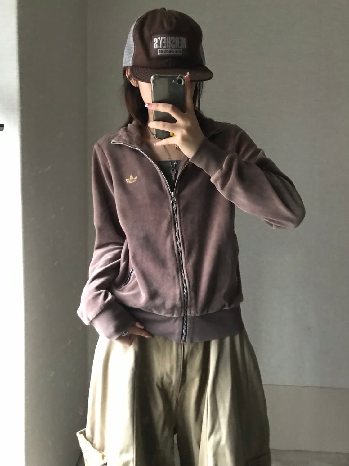 아디다스 브라운 벨벳 져지 상품이미지5