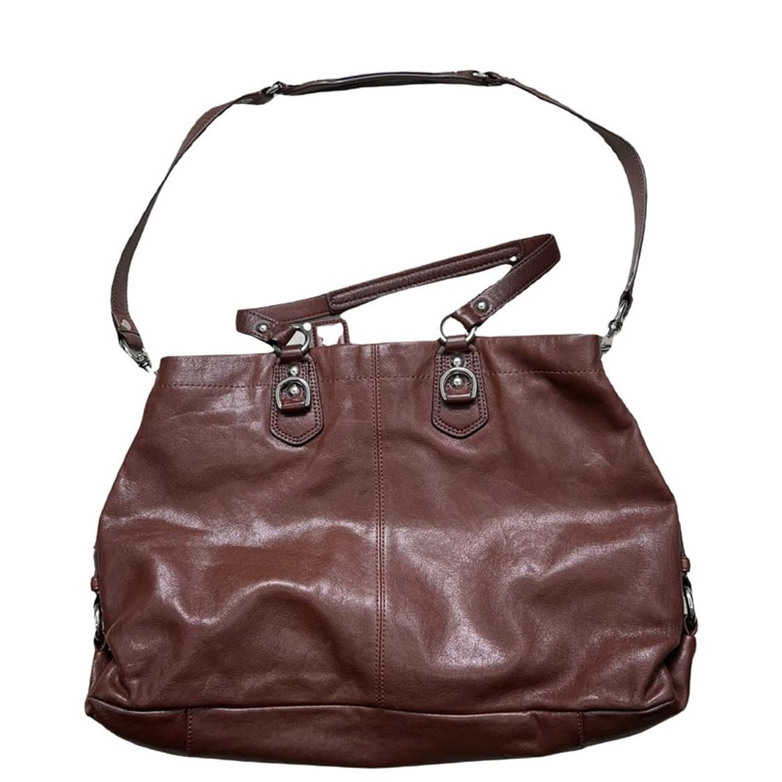 코치 애슐리 브라운 가죽 캐리올 토트백 상품이미지10