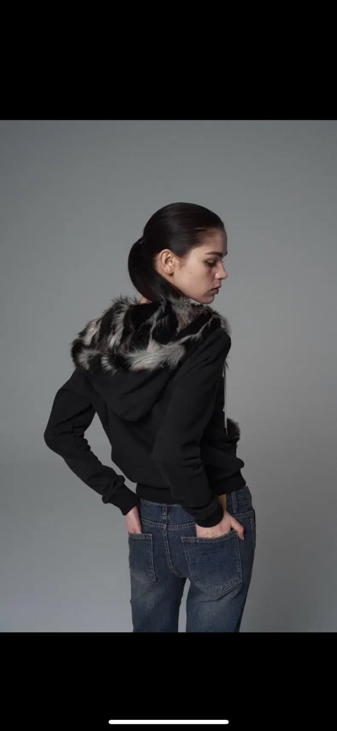 settle for moon 세틀포문 퍼 후드집업 상품이미지1