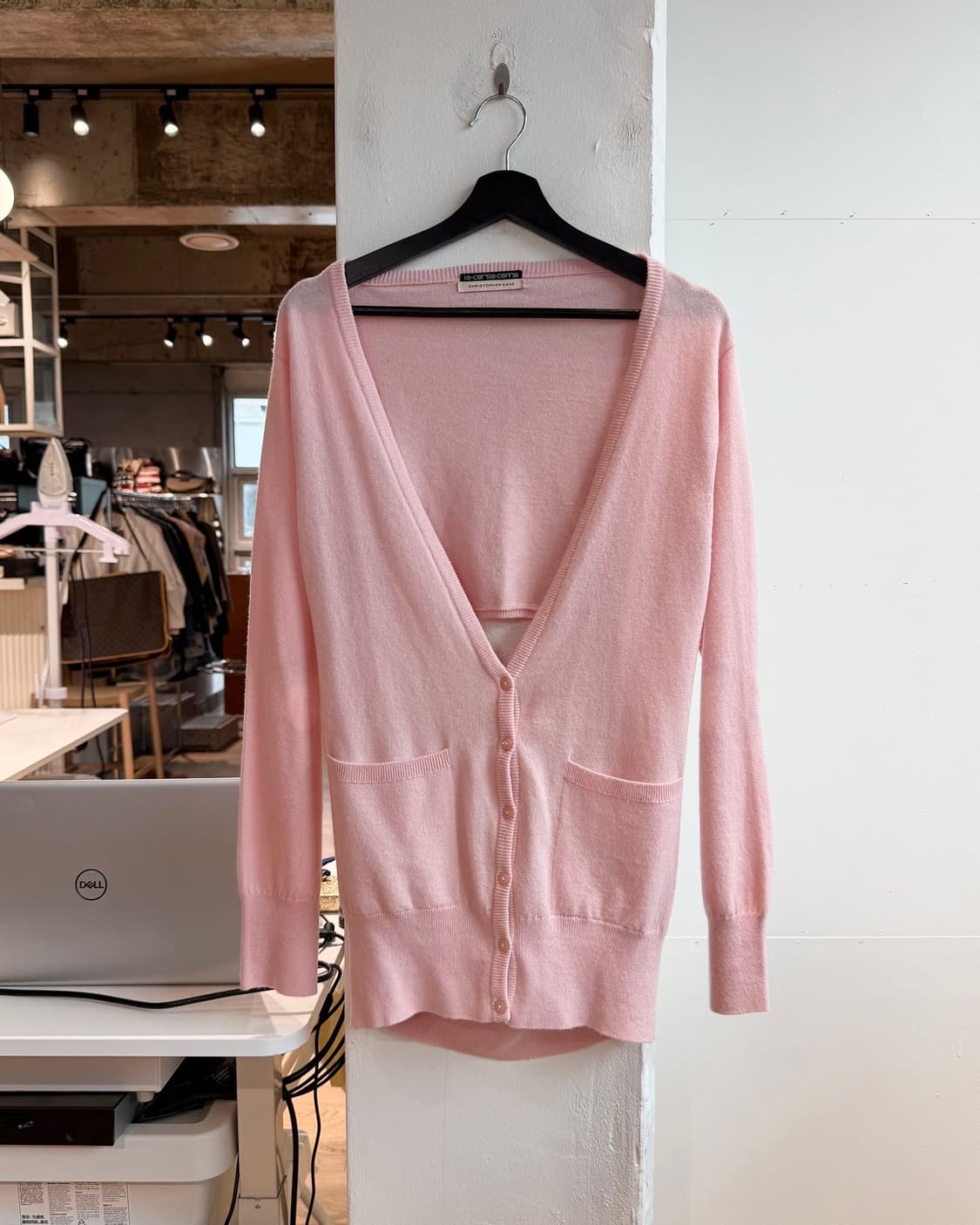 크리스토퍼 케인 핑크 컷아웃 캐시미어 가디건  상품이미지2