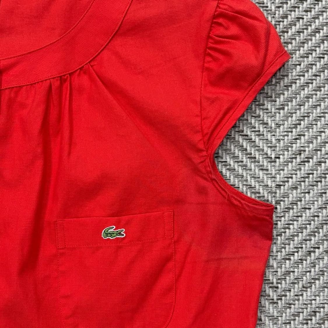 라코스테 로고 하프 블라우스 v2967 상품이미지5