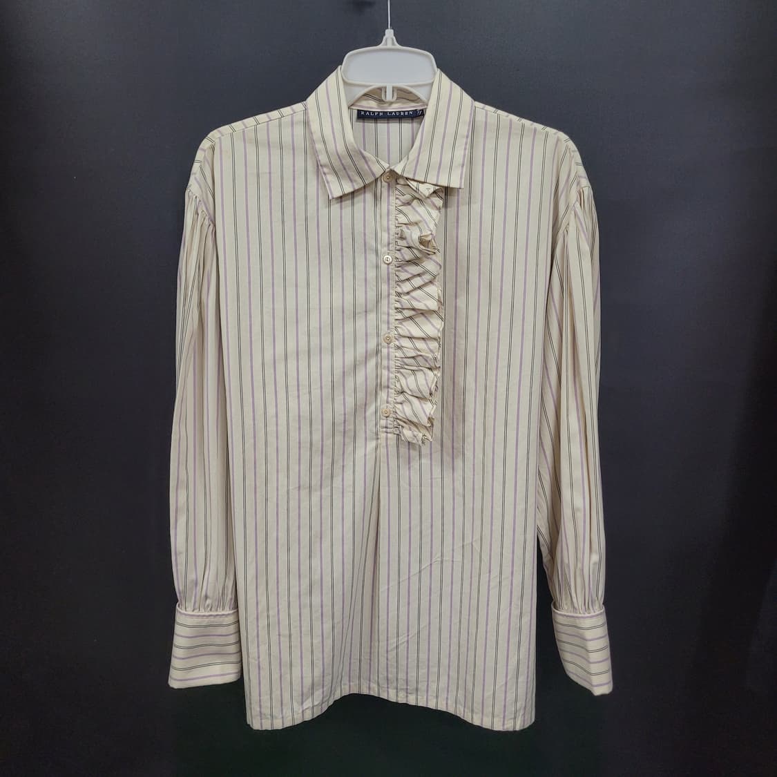 Ralph Lauren 랄프로렌 스트라이프 오버핏 프릴 셔츠 상품이미지9