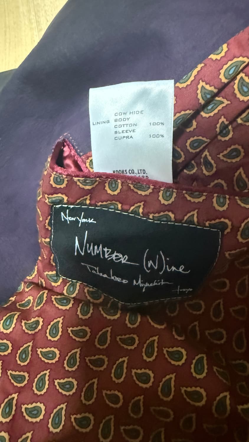 넘버나인 03aw 커트코베인 테일러드 레더 자켓 상품이미지4