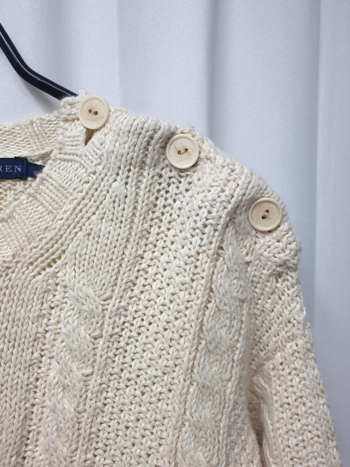 폴로랄프로렌 마린 아이보리 케이블니트 s 상품이미지3