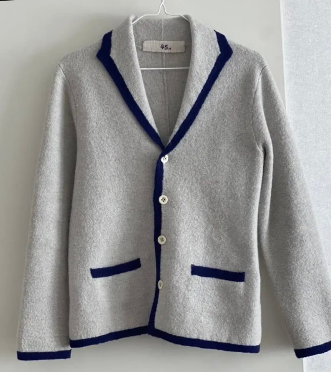 45R (45RPM) 연그레이 울 가디건 상품이미지1