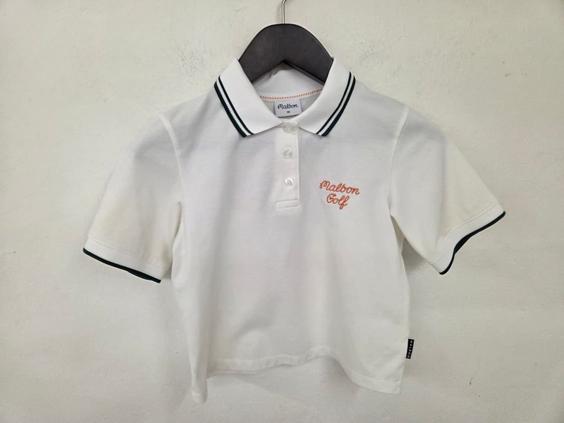 말본골프 크롭화이트 카라 반팔티 XS 상품이미지1