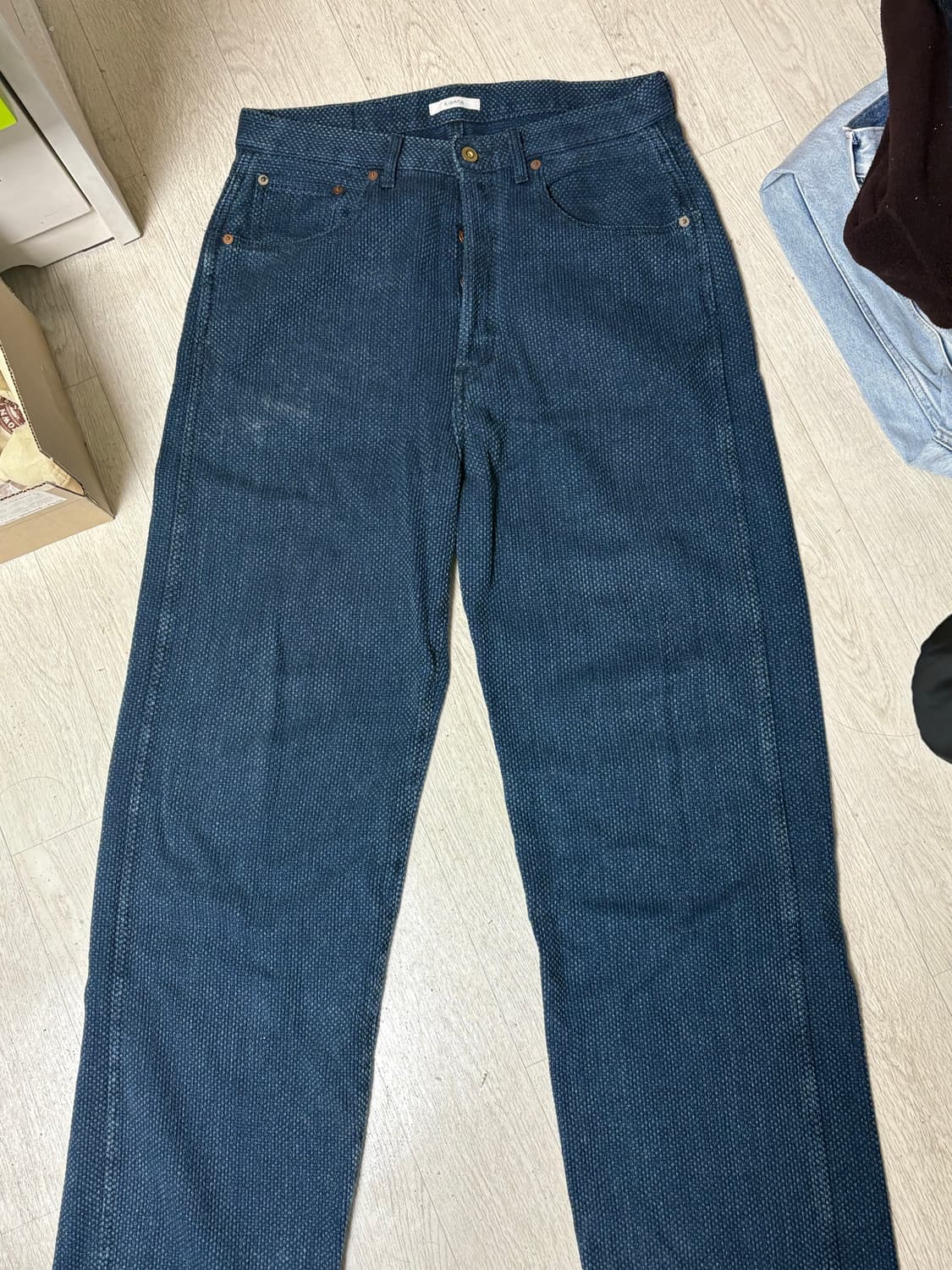 (32)(3)키바타kibata사시코 팬츠 올드블루 상품이미지3