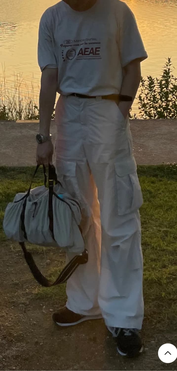 에메모 가든 보스턴 백 나일론 슬러브 095 그레이지 새상품 상품이미지2