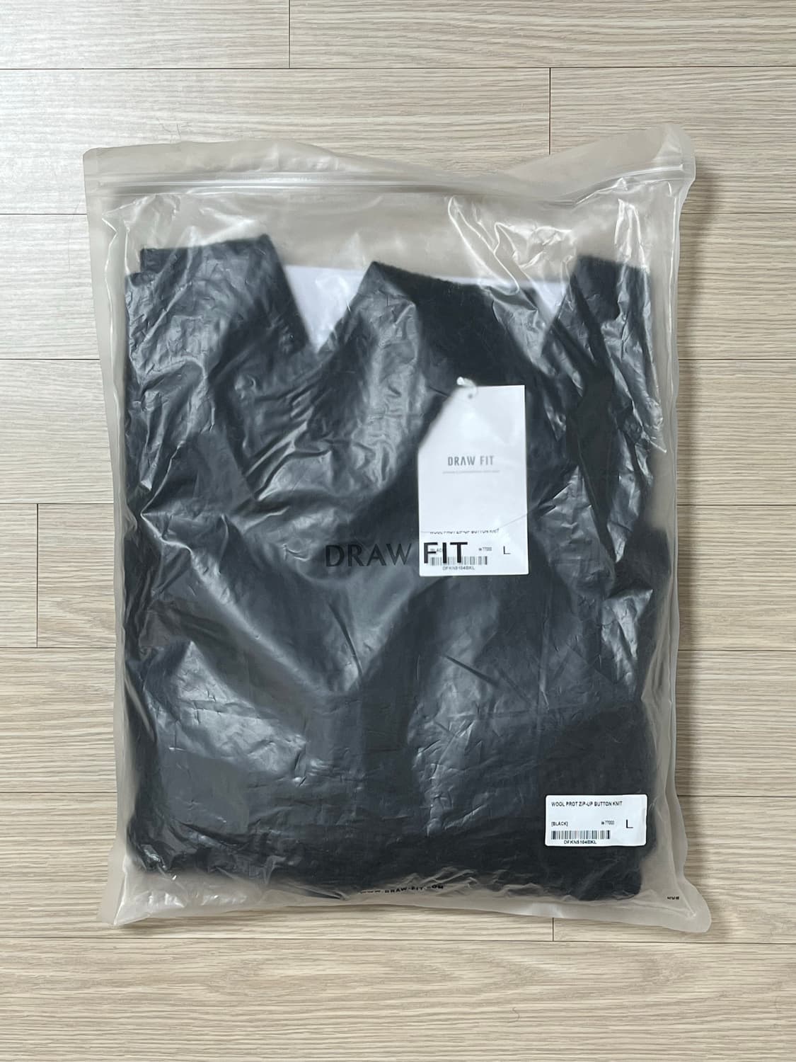 드로우핏 울 프로트 집업 버트 니트 가디건 L 새상품 상품이미지3