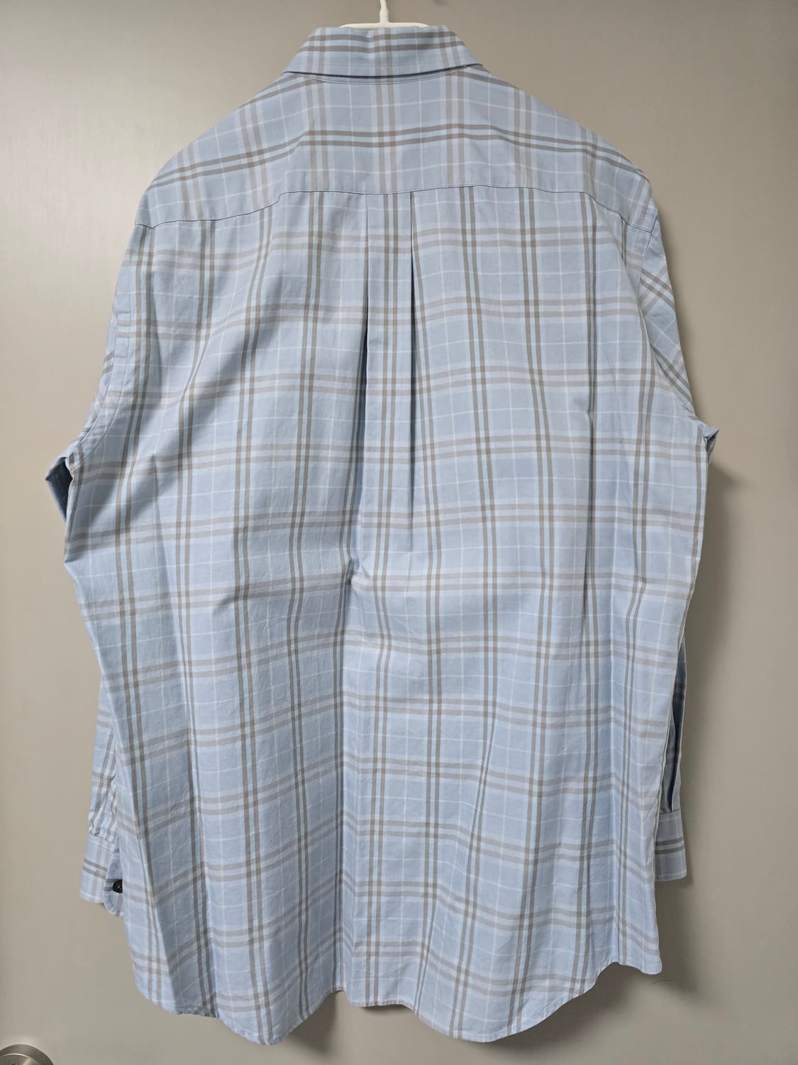 체크 코튼 블루 셔츠 상품이미지2