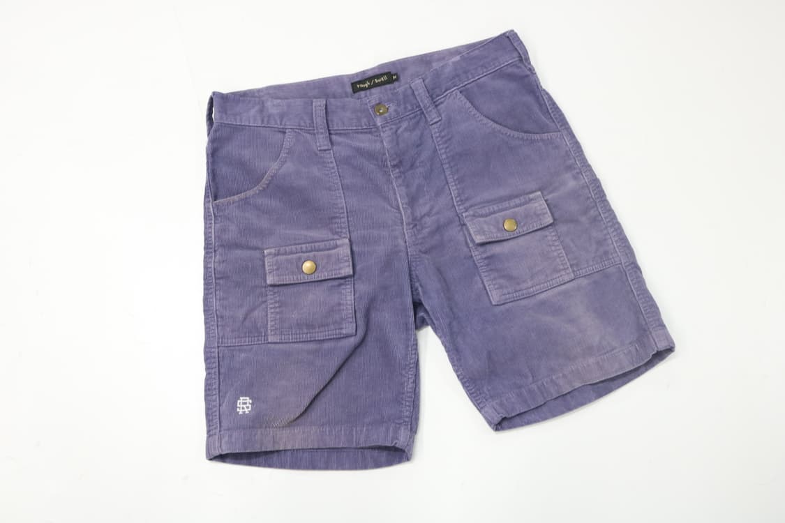러프앤스웰 빈티지 퍼플 코듀로이 카고 반바지 (M) 상품이미지2