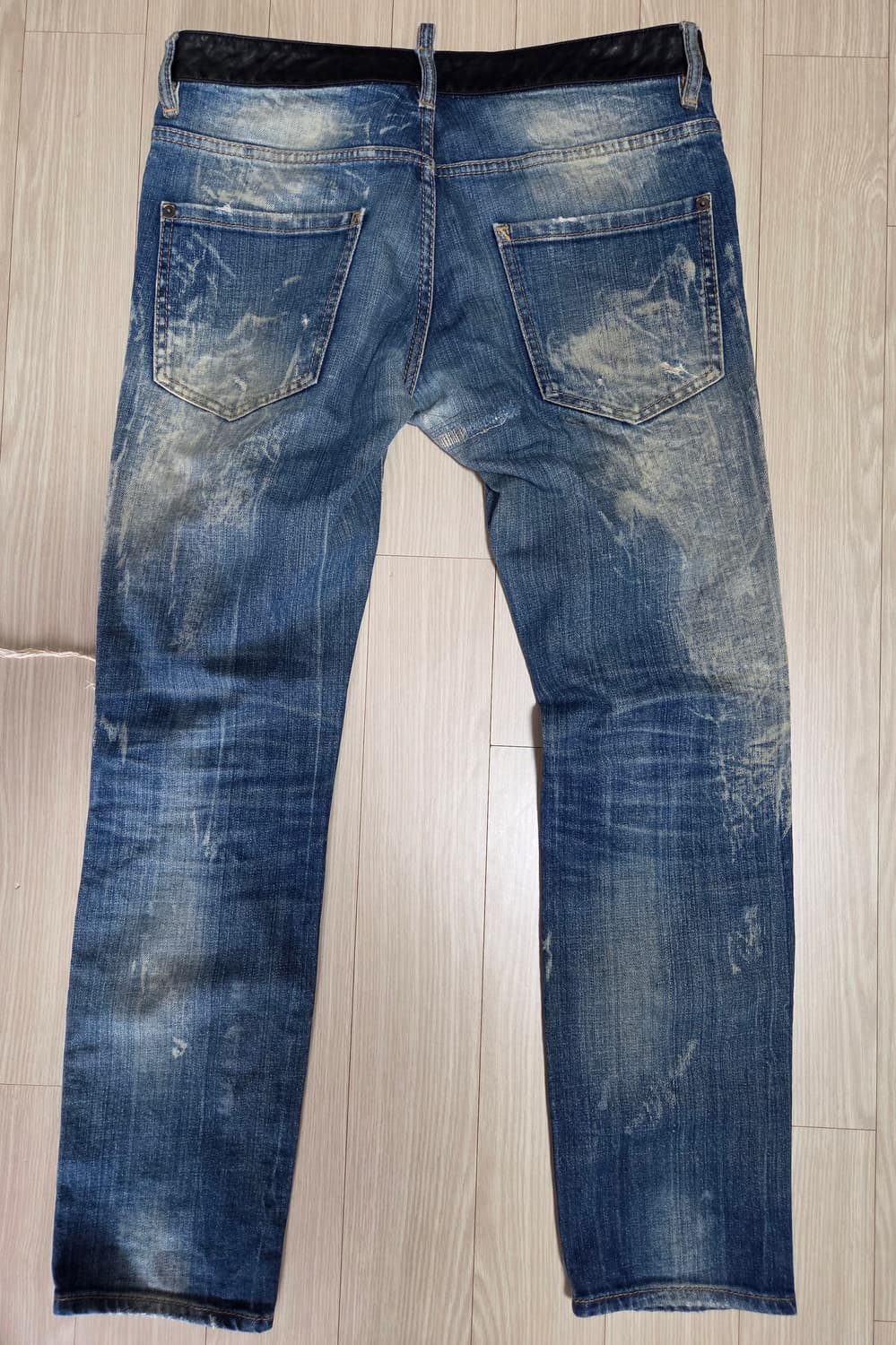 디스퀘어드 가죽트리밍 레오파드포켓 데님팬츠 상품이미지2