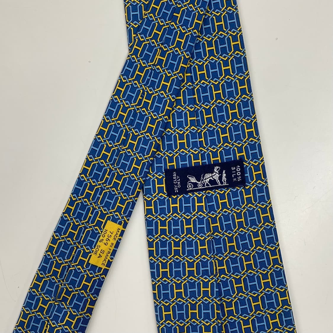 에르메스(HERMES) H모노그램 명품 정품 넥타이 상품이미지5