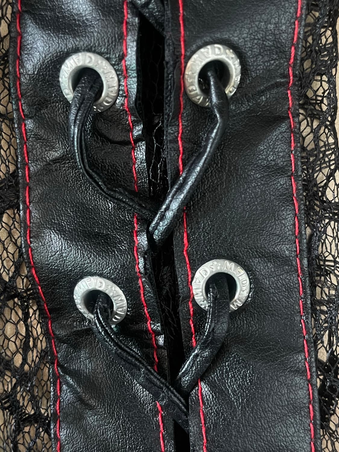 Madpunk spider skull zipper black lace 상품이미지4