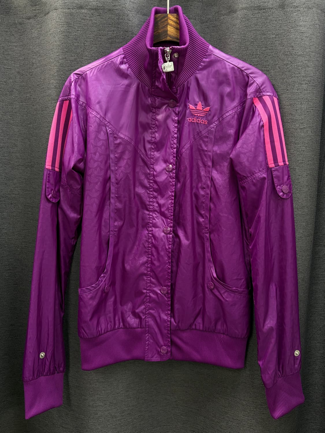 아디다스 퍼플 져지 바람막이 자켓 여성 상품이미지1