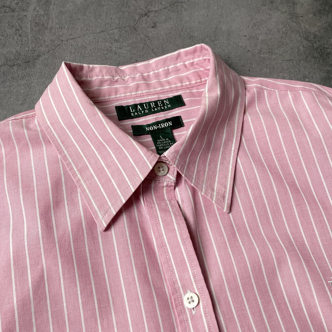 RALPH LAUREN 랄프로렌 그린라벨 빈티지 핑크 스트라이프 셔츠 상품이미지2