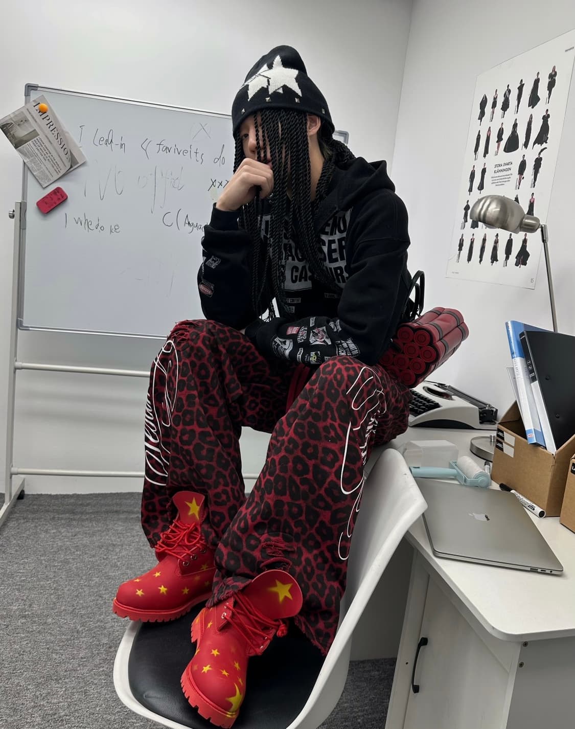 Leopard Graphic Opium Sagging Pants 상품이미지3