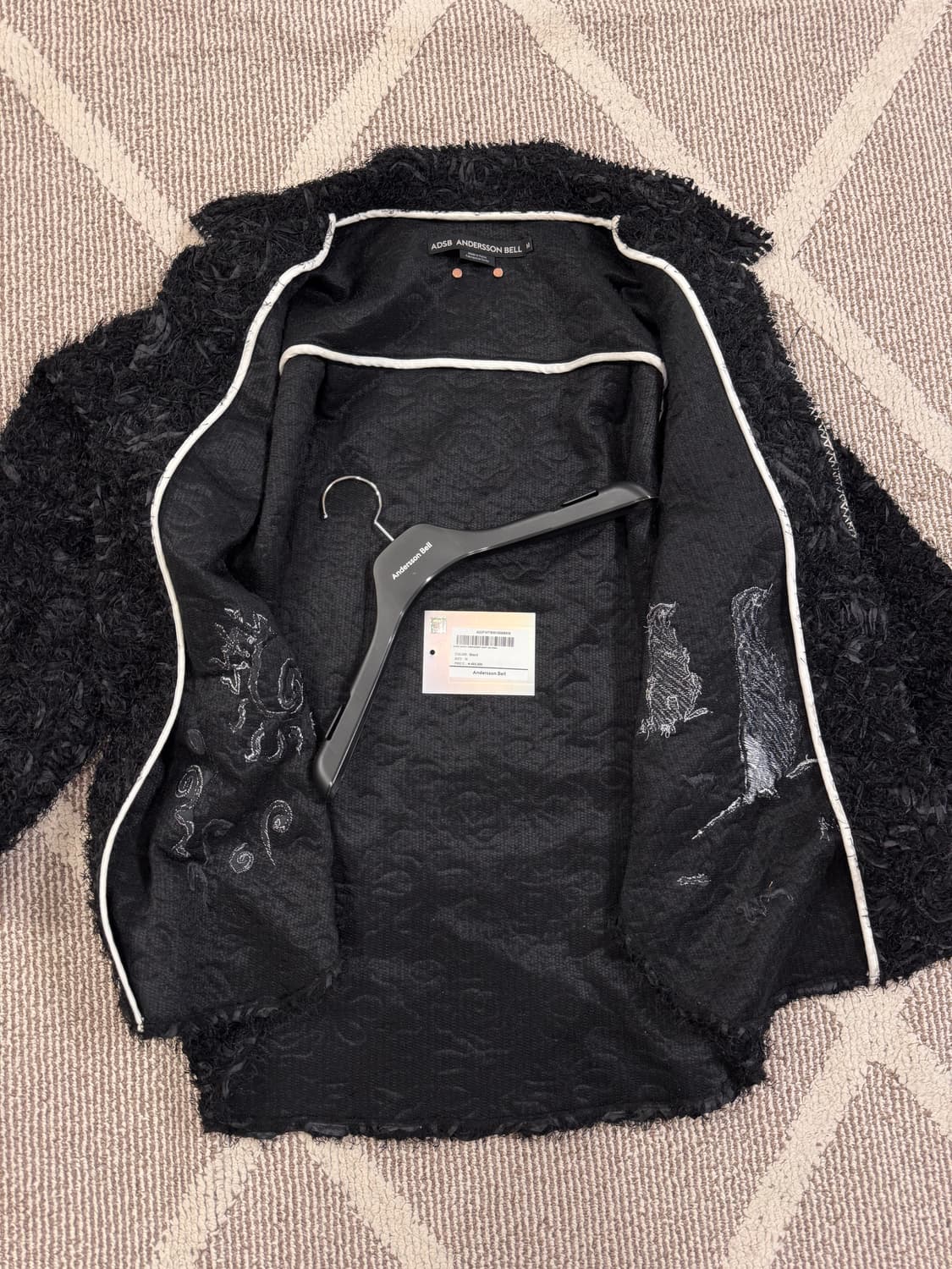 [M] 앤더슨벨 샌디 버디 엠브로이더리 셔츠 - 블랙 상품이미지8