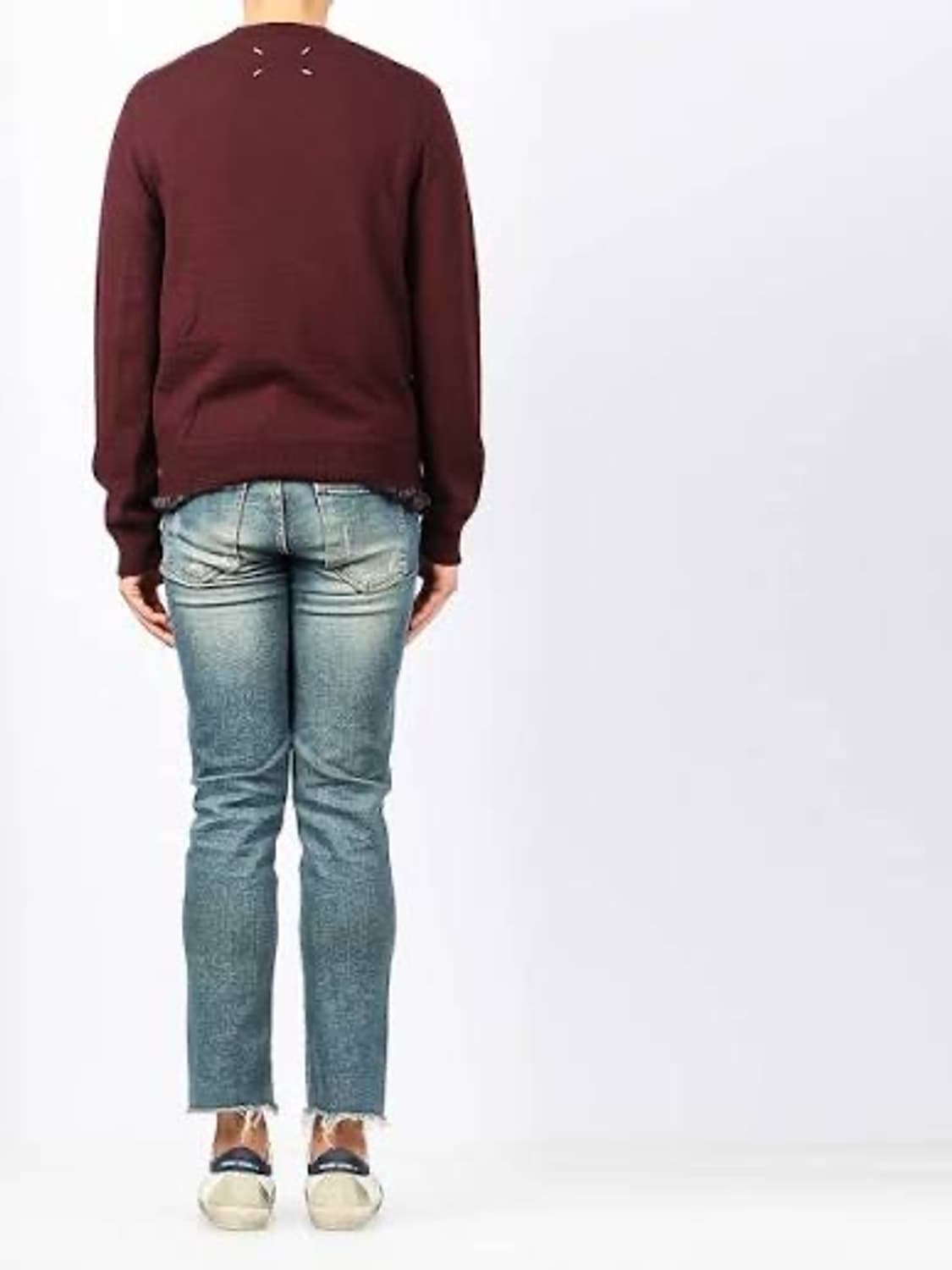 메종 마르지엘라 풀오버 레이어드 니트 보르도 상품이미지2