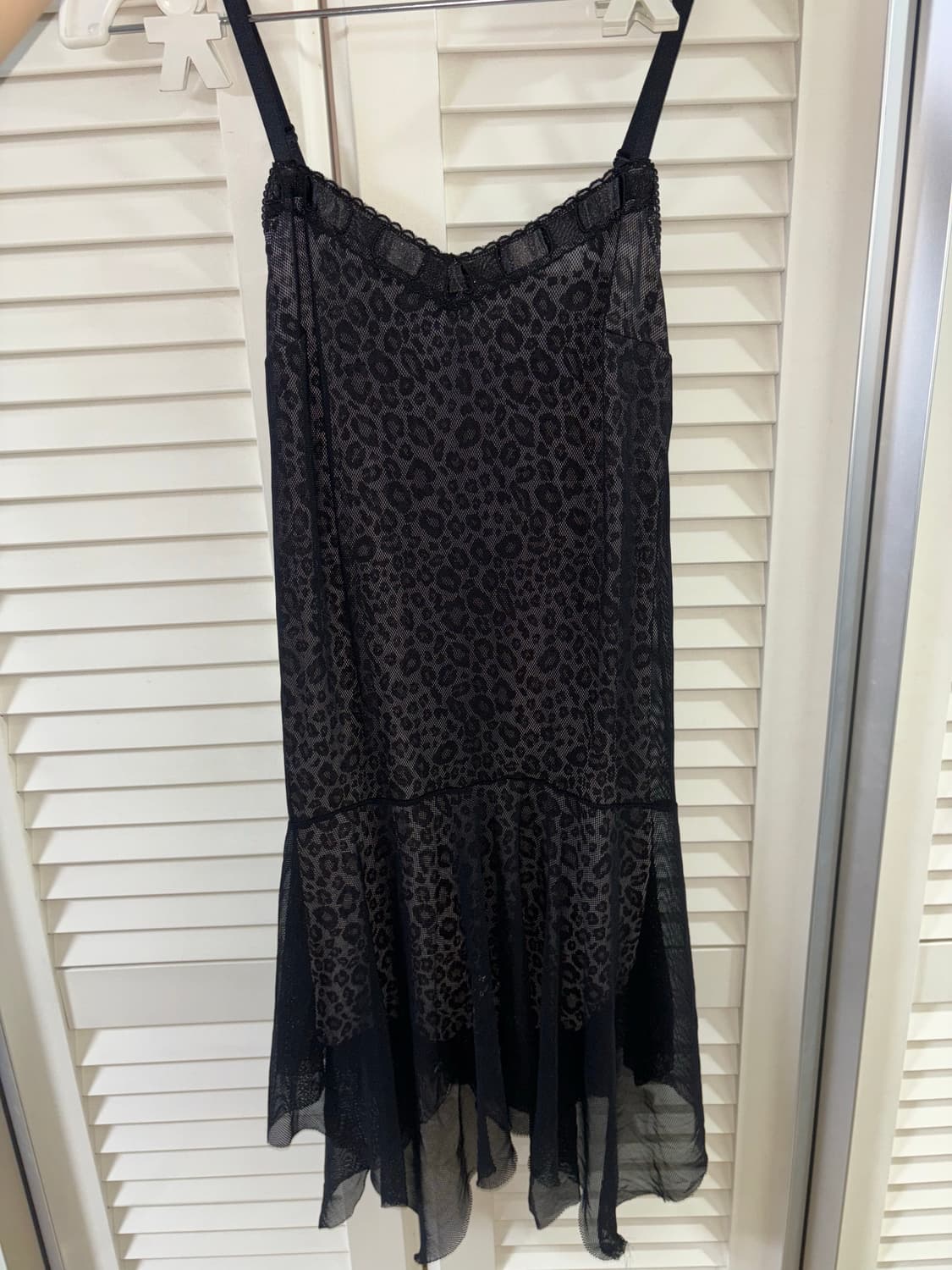 휠라 레오파드 메쉬 슬립 드레스 상품이미지1