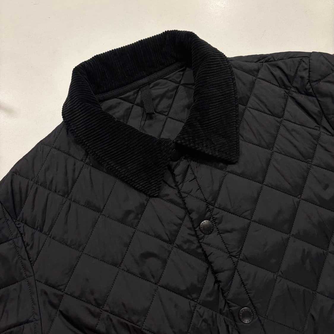 [L] 바버 리더스데일 블랙 다이아몬드 퀼팅 자켓 C907 상품이미지3