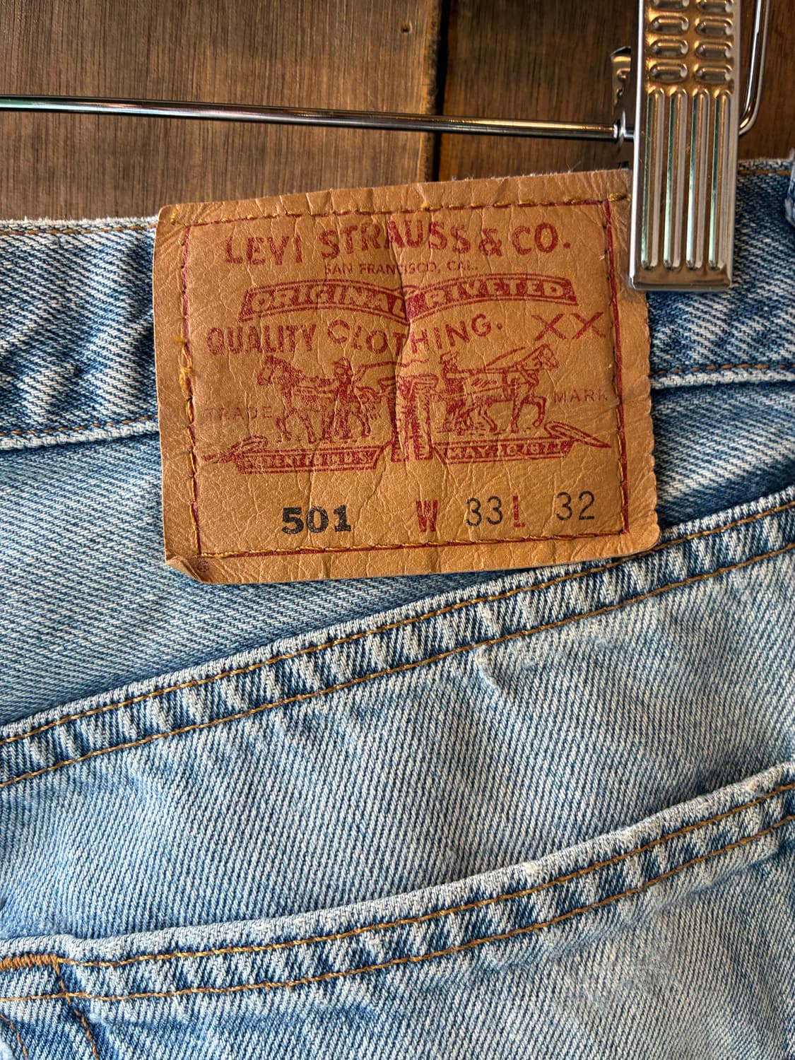 90’s Levi’s 501 Light Blue Denim Shorts  상품이미지8