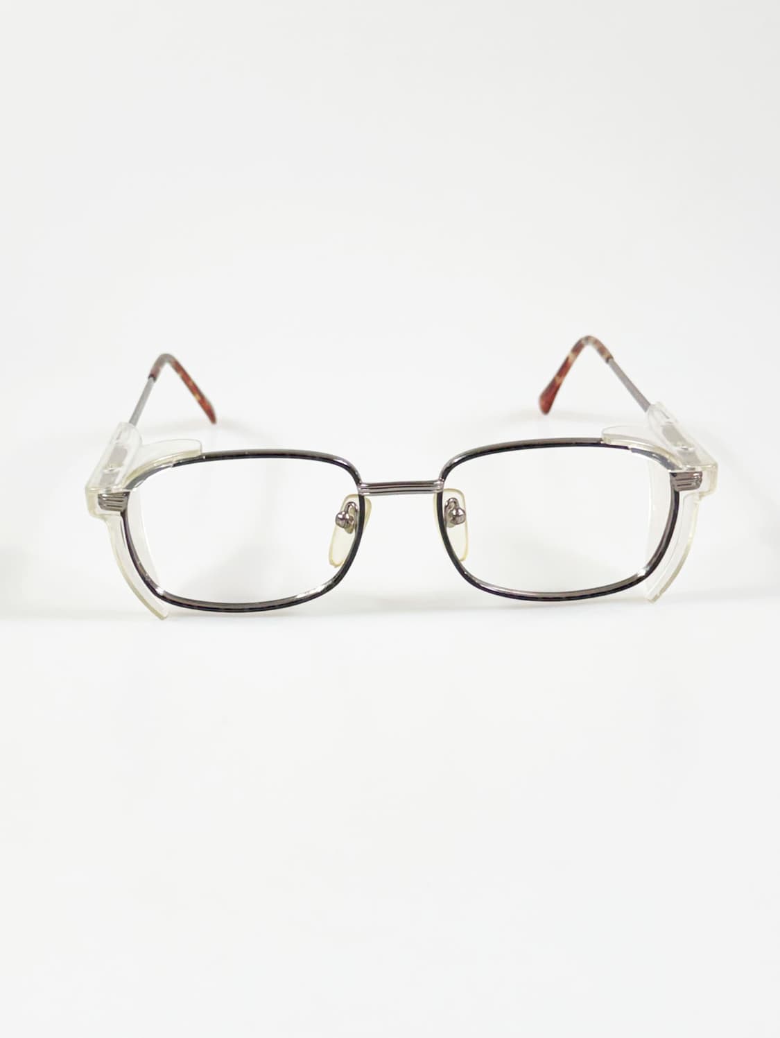 90s 유로피안 건메탈 슬림 스퀘어 쉴드 빈티지 안경 상품이미지2