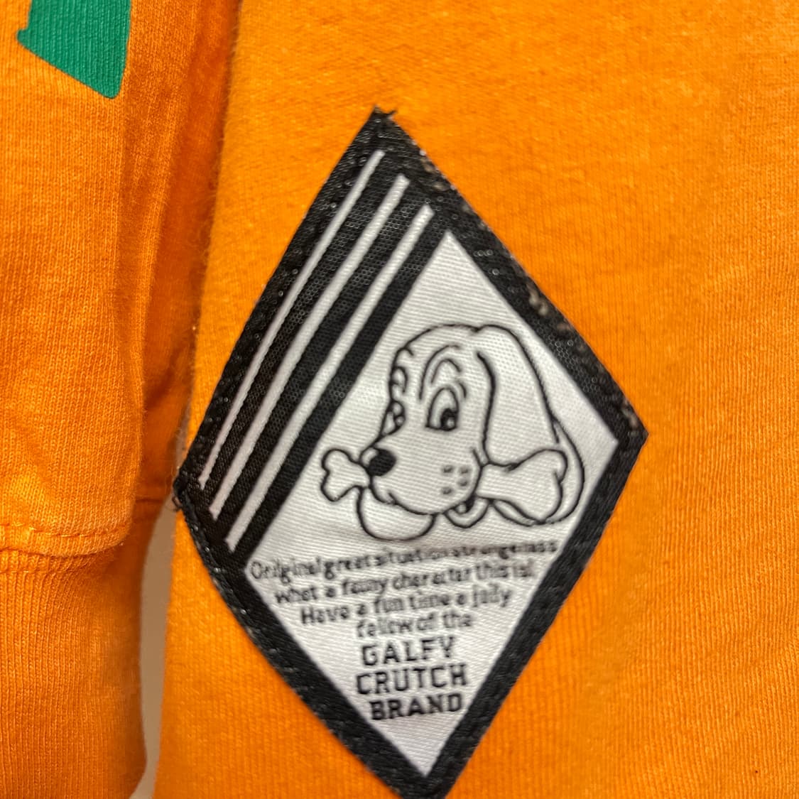 일본브랜드 GALFY 불독 자수 프린팅 긴팔 티셔츠 XL 상품이미지6