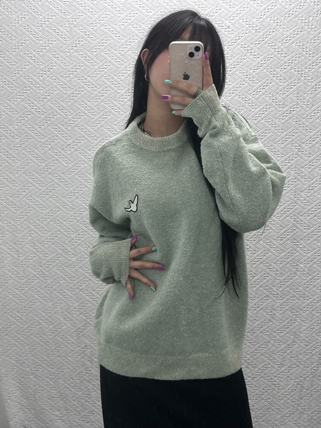 마크곤잘레스 폭닥 피스타치오 그린 울 니트 M C07099 상품이미지2