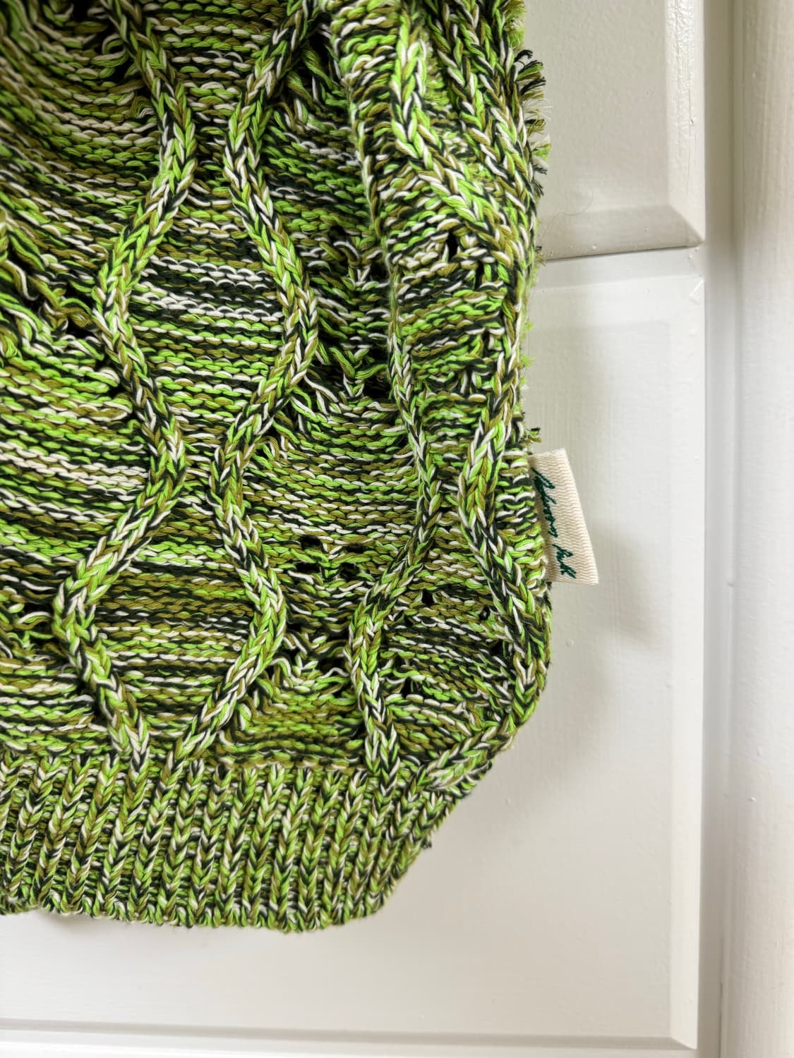 앤더슨벨 프린지 트웨이 가디건 그린 M 상품이미지5