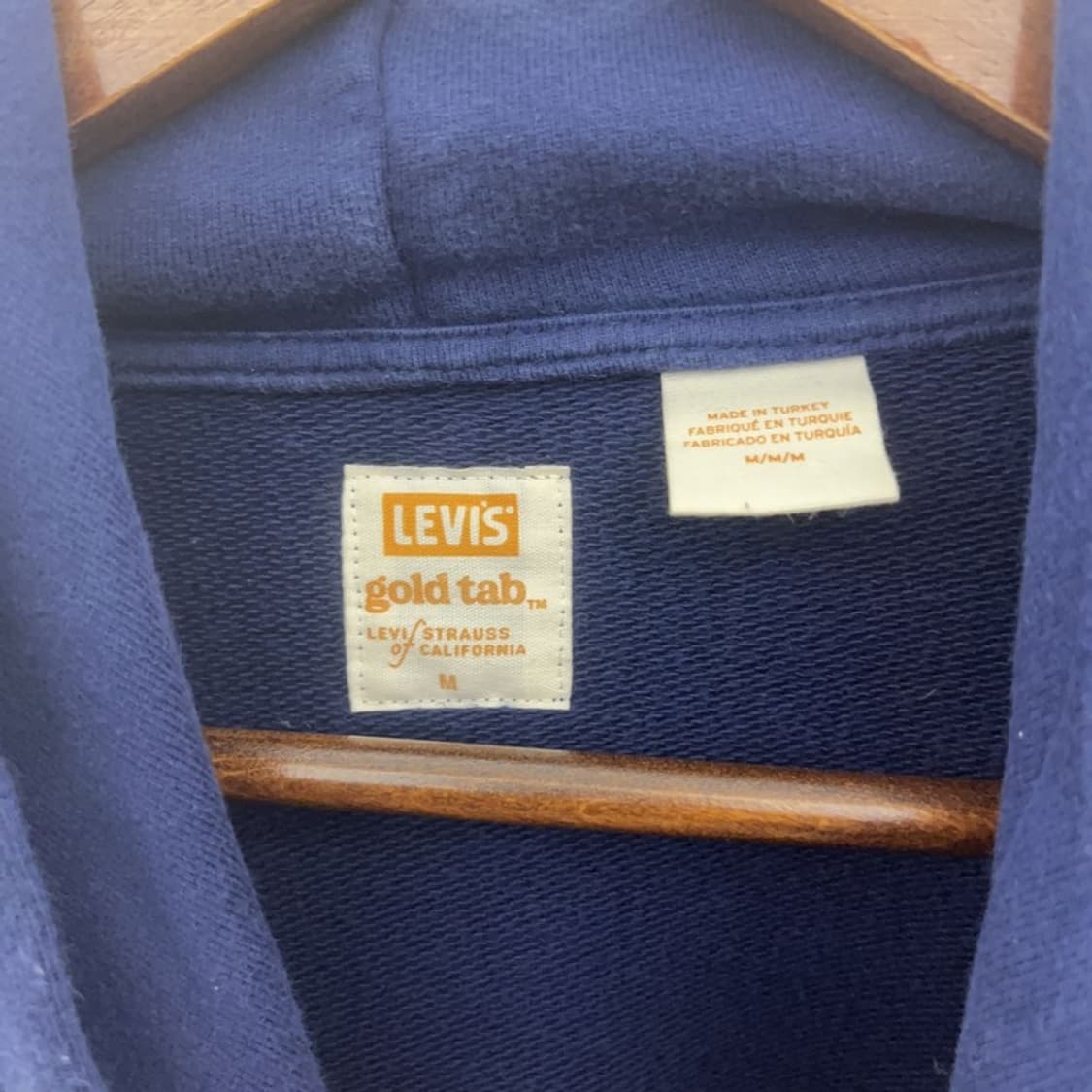 리바이스 올드스쿨 빈티지 레트로 골드탭 프린팅 후드티 M C06745 상품이미지5