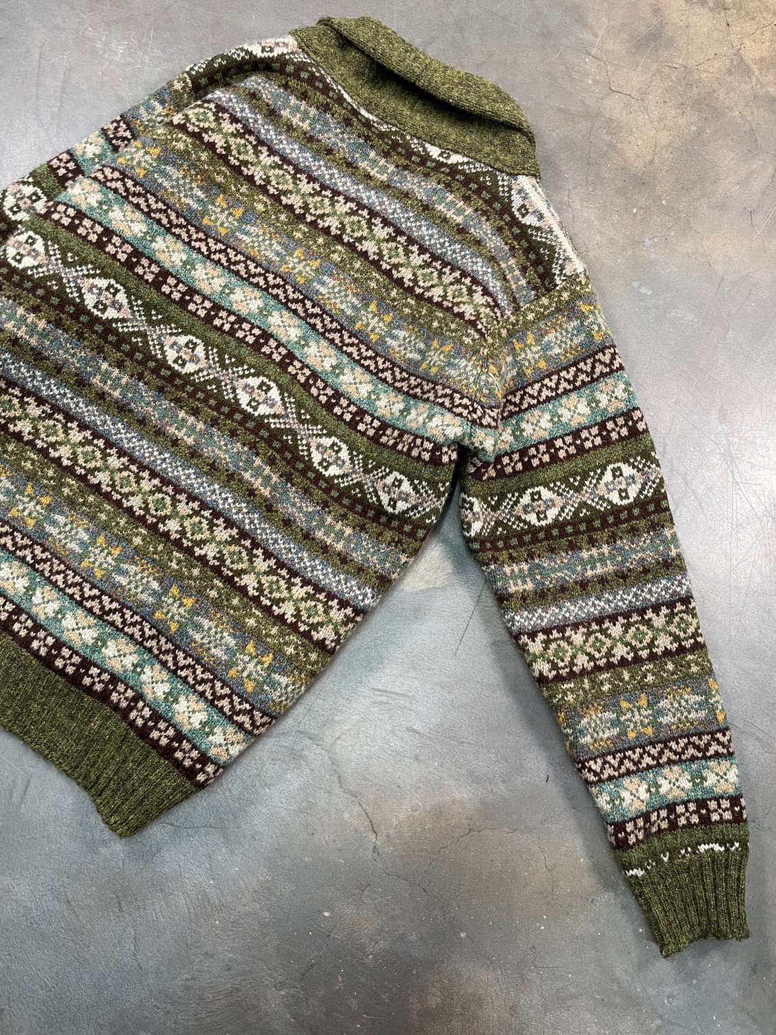 빈티지 페어아일 니트 가디건 상품이미지5